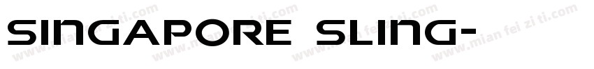 Singapore Sling字体转换
